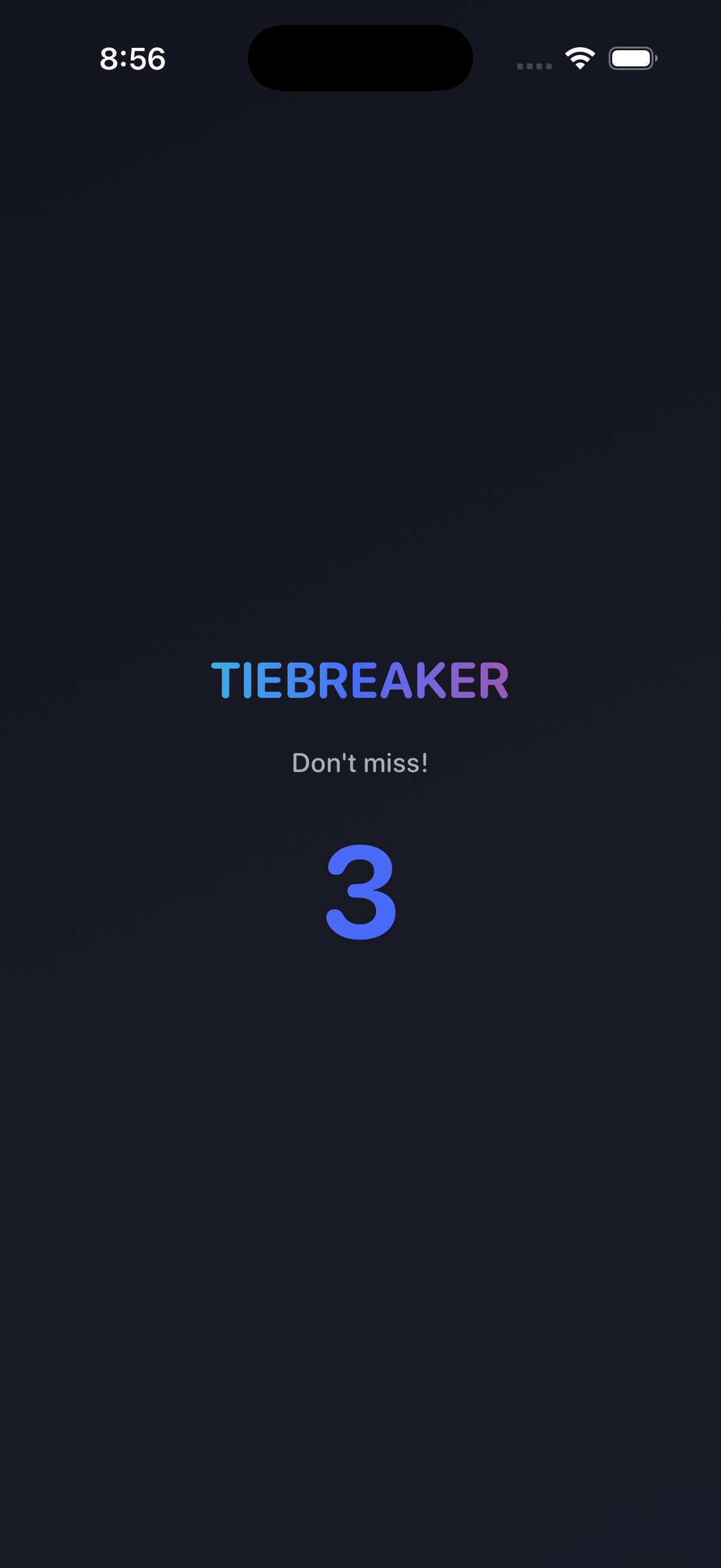 Tiebreaker intro